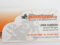 Wheel Sport  Special shape! 2-sided business cards die cut to a custom shape - stands out from the rest!